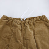 Gauze# コーデュロイ チャーリーパンツ イージー バルーン ワイド パンツ ブラウン レディース ガーゼ【中古】5-1103T♪