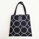 mina perhonen sa9186 tambourine ミニバッグ トートバッグ ネイビー ホワイト レディース ミナペルホネン【中古】5-1027T◎