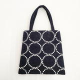 mina perhonen sa9186 tambourine ミニバッグ トートバッグ ネイビー ホワイト レディース ミナペルホネン【中古】5-1027T◎