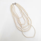 petite robe noire コットンパール 6連 ネックレス アクセサリー ネックレス ベージュ レディース プティローブノアー【中古】5-1108G◎