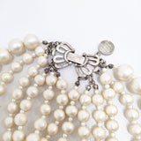 petite robe noire コットンパール 6連 ネックレス アクセサリー ネックレス ベージュ レディース プティローブノアー【中古】5-1108G◎