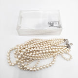 petite robe noire コットンパール 6連 ネックレス アクセサリー ネックレス ベージュ レディース プティローブノアー【中古】5-1108G◎