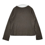 45R/45rpm 天竺 コットン 長袖Ｔシャツ カットソー ロンＴ チャコールグレー レディース フォーティーファイブアールピーエム【中古】5-1221M∞