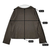 45R/45rpm 天竺 コットン 長袖Ｔシャツ カットソー ロンＴ チャコールグレー レディース フォーティーファイブアールピーエム【中古】5-1221M∞