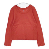 45R/45rpm 天竺 コットン 長袖Ｔシャツ カットソー ロンＴ レッド レディース フォーティーファイブアールピーエム【中古】5-1221M∞