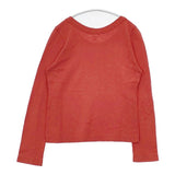 45R/45rpm 天竺 コットン 長袖Ｔシャツ カットソー ロンＴ レッド レディース フォーティーファイブアールピーエム【中古】5-1221M∞