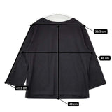 45R/45rpm シャンクリーン四角Tシャツ 定価14300円 カットソー ブラック レディース フォーティーファイブアールピーエム【中古】5-1221M∞