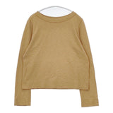 45R/45rpm 天竺 コットン 長袖Ｔシャツ カットソー ロンＴ ベージュ レディース フォーティーファイブアールピーエム【中古】5-1221M∞