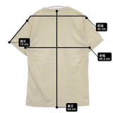 45R/45rpm 天竺 Vネック 半袖Ｔシャツ カットソー ベージュ レディース フォーティーファイブアールピーエム【中古】6-0426S∞