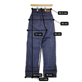 ANATOMICA 618MARILYN ハイウエストデニム 25 マリリン 531-501-02 デニムパンツ ネイビー レディース アナトミカ【中古】6-0228G∞