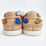 KAPITAL デッキシューズ フリンジ サイズ0 レザー Vibramソール デッキシューズ ベージュ レディース キャピタル【中古】5-0916G♪