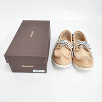 KAPITAL デッキシューズ フリンジ サイズ0 レザー Vibramソール デッキシューズ ベージュ レディース キャピタル【中古】5-0916G♪