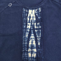 KAPITAL インディゴ 染め サイズ0 長袖Ｔシャツ カットソー ロンＴ ネイビー ホワイト レディース キャピタル【中古】5-0916M♪