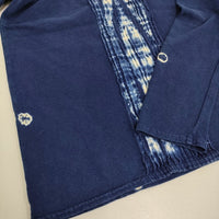 KAPITAL インディゴ 染め サイズ0 長袖Ｔシャツ カットソー ロンＴ ネイビー ホワイト レディース キャピタル【中古】5-0916M♪