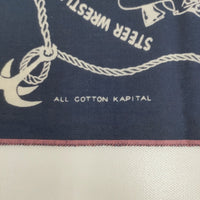KAPITAL 未使用 fastcolor セルビッチバンダナ(YOBAI) 春画モチーフ ハンカチ ネイビー メンズ キャピタル【中古】5-0916G♪