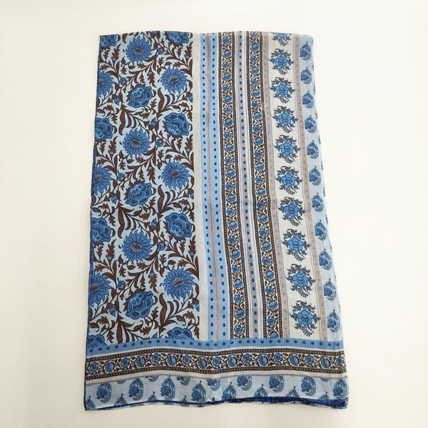 MOONBAT ムーンバット レーヨン シルク 2WAY ボレロ ストール ブルー レディース【中古】5-1108G◎