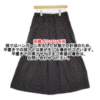 grin 新品 ドットプリント タックスカート 定価16500円 8253S-001 コットンレーヨン 25SS ブラック ホワイト レディース グリン【中古】5-0916M♪