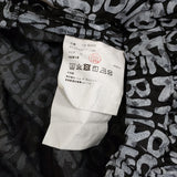 BLACK COMME des GARCONS 総柄ギャザースカート 1D-S003 AD2019 ブラック グレー レディース ブラックコムデギャルソン【中古】5-0916G♪