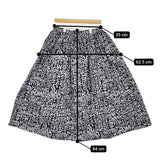BLACK COMME des GARCONS 総柄ギャザースカート 1D-S003 AD2019 ブラック グレー レディース ブラックコムデギャルソン【中古】5-0916G♪