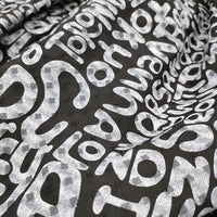 BLACK COMME des GARCONS 総柄ギャザースカート 1D-S003 AD2019 ブラック グレー レディース ブラックコムデギャルソン【中古】5-0916G♪
