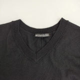 mizuiro-ind 3-228501 Vネック ノースリーブウールニット ワンピース ブラック レディース ミズイロインド【中古】5-1020T∞