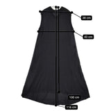 mizuiro-ind 3-228501 Vネック ノースリーブウールニット ワンピース ブラック レディース ミズイロインド【中古】5-1020T∞