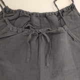 doux bleu レーヨンリネン オーバーオール サロペット ブルーグレー レディース ドゥーブルー【中古】5-1221M∞