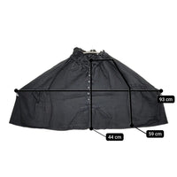 nest Robe リネンラッフルカラーブラウス 01213-1050 ドロップショルダー ブラウス シャツ ブラック レディース ネストローブ【中古】5-0916M♪