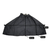 nest Robe リネンラッフルカラーブラウス 01213-1050 ドロップショルダー ブラウス シャツ ブラック レディース ネストローブ【中古】5-0916M♪