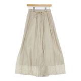 FRAMeWORK 日本製 コットン ギャザー ロングスカート ベージュ レディース フレームワーク【中古】6-0226M∞