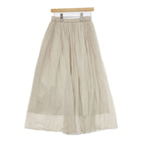 FRAMeWORK 日本製 コットン ギャザー ロングスカート ベージュ レディース フレームワーク【中古】6-0226M∞