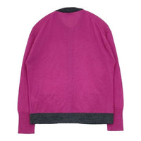 JOHN SMEDLEY/martinique メリノエクストラファイン ウール パール風ボタン カーディガン パープル レディース ジョンスメドレー/マルティニーク【中古】5-1013T∞