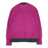 JOHN SMEDLEY/martinique メリノエクストラファイン ウール パール風ボタン カーディガン パープル レディース ジョンスメドレー/マルティニーク【中古】5-1013T∞