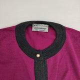JOHN SMEDLEY/martinique メリノエクストラファイン ウール パール風ボタン カーディガン パープル レディース ジョンスメドレー/マルティニーク【中古】5-1013T∞