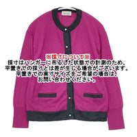 JOHN SMEDLEY/martinique メリノエクストラファイン ウール パール風ボタン カーディガン パープル レディース ジョンスメドレー/マルティニーク【中古】5-1013T∞