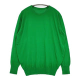 antiqua NA-00394 クルーネック天竺ニット ニット コットン プルオーバー セーター ニット グリーン レディース アンティカ【中古】6-0128M∞