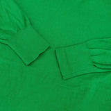 antiqua NA-00394 クルーネック天竺ニット ニット コットン プルオーバー セーター ニット グリーン レディース アンティカ【中古】6-0128M∞