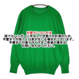 antiqua NA-00394 クルーネック天竺ニット ニット コットン プルオーバー セーター ニット グリーン レディース アンティカ【中古】6-0128M∞