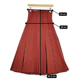 AMERI スタッズ CHASM SCREEN SKIRT 01920920320 ロングスカート ワインレッド レディース アメリ【中古】6-0128M∞