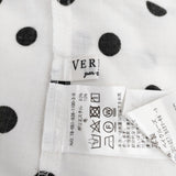 VERMEIL par iena ドット柄 カシュクール リボン ブラウス シャツ ホワイト ブラック レディース ヴェルメイユパーイエナ【中古】5-1030T◎