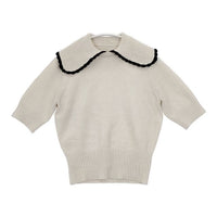 Fano Studios ファノストゥディオズ ace collar middle sleeve knit FC21S102 半袖 セーター ニット オフホワイト レディース【中古】5-1013T∞