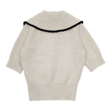 Fano Studios ファノストゥディオズ ace collar middle sleeve knit FC21S102 半袖 セーター ニット オフホワイト レディース【中古】5-1013T∞