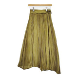 ANT アント アシンメトリーヘムプリーツスカート A2104-015 ロングスカート カーキ レディース【中古】6-0128M∞