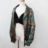 chuclla チュクラ 花柄 ビスチェ付き 長袖 ブラウス シャツ グリーン レディース【中古】5-1221M∞