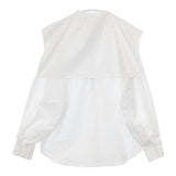 antiqua セーラーカラー ブロードシャツ 長袖 ブラウス シャツ ホワイト レディース アンティカ【中古】5-1221M∞