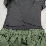 LANVIN en Bleu ドッキング ニット 3204326 サイズ38 ワンピース チャコールグレー カーキ レディース ランバンオンブルー【中古】5-1018T♪