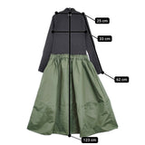 LANVIN en Bleu ドッキング ニット 3204326 サイズ38 ワンピース チャコールグレー カーキ レディース ランバンオンブルー【中古】5-1018T♪