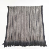 JURGEN LEHL ウールシルク マフラー ストール ブラック グレー レディース ヨーガンレール【中古】5-1108T◎