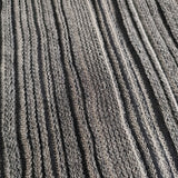 JURGEN LEHL ウールシルク マフラー ストール ブラック グレー レディース ヨーガンレール【中古】5-1108T◎