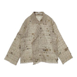 JURGEN LEHL シルク 絹 パッチワーク風 羽織り ジャケット J0133FB314 ブラウス シャツ ベージュ レディース ヨーガンレール【中古】6-0228M∞